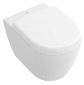 WC a cacciata compact sospeso, a brida aperta DirectFlush, scarico orizzontale, non idoneo a flussometro, con SupraFix 3.0 e AQUAREDUCT®